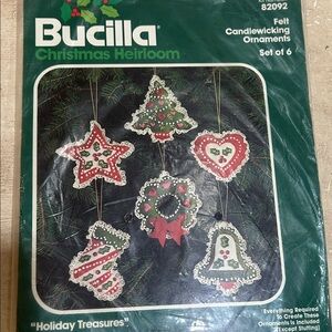 Bucilla Holiday Treasures Felt Ornaments - Red, Green, White-i’m